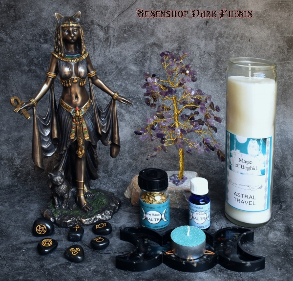 Hexenshop Dark Phönix Magic of Brighid Ritual Glaskerzen Set Astralreise